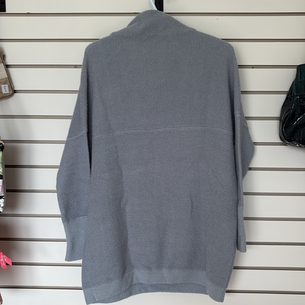 Noa Blue/Grey Ribbed Funnel Sweater Size Small - Picture 4 of 4